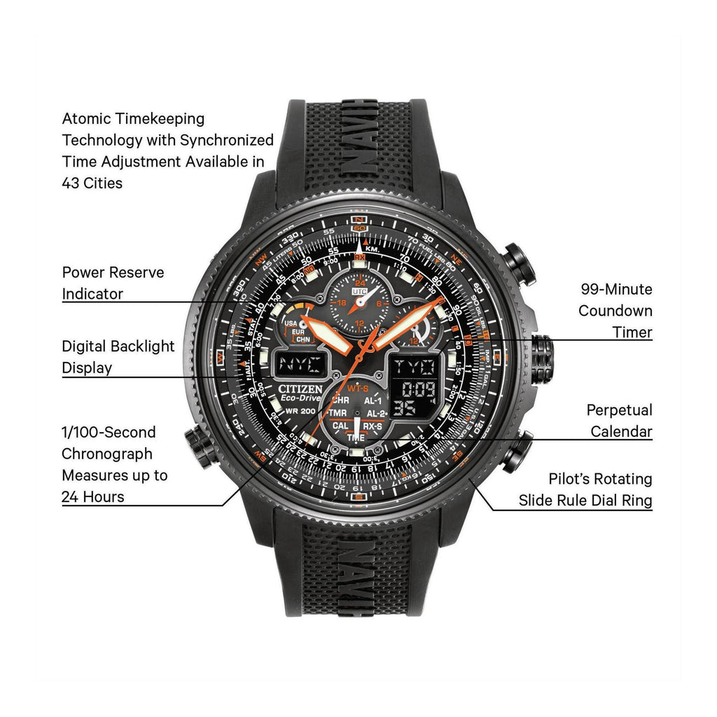 Eco-Drive Pilot Chronograph Watch W390234