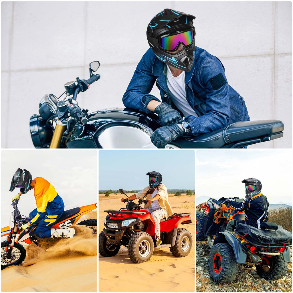 Youth Kids DOT Approved Full Face Motocross Helmet W3966