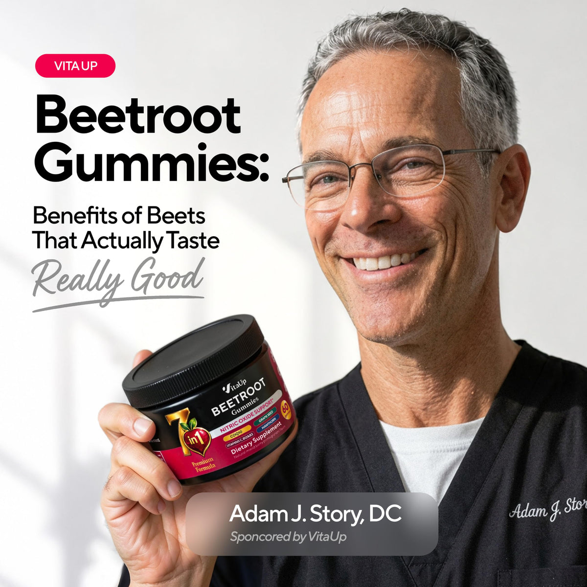 Beet Root Gummies with CoQ10, Grape Seed, Vitamin C, B12 & B3 S858