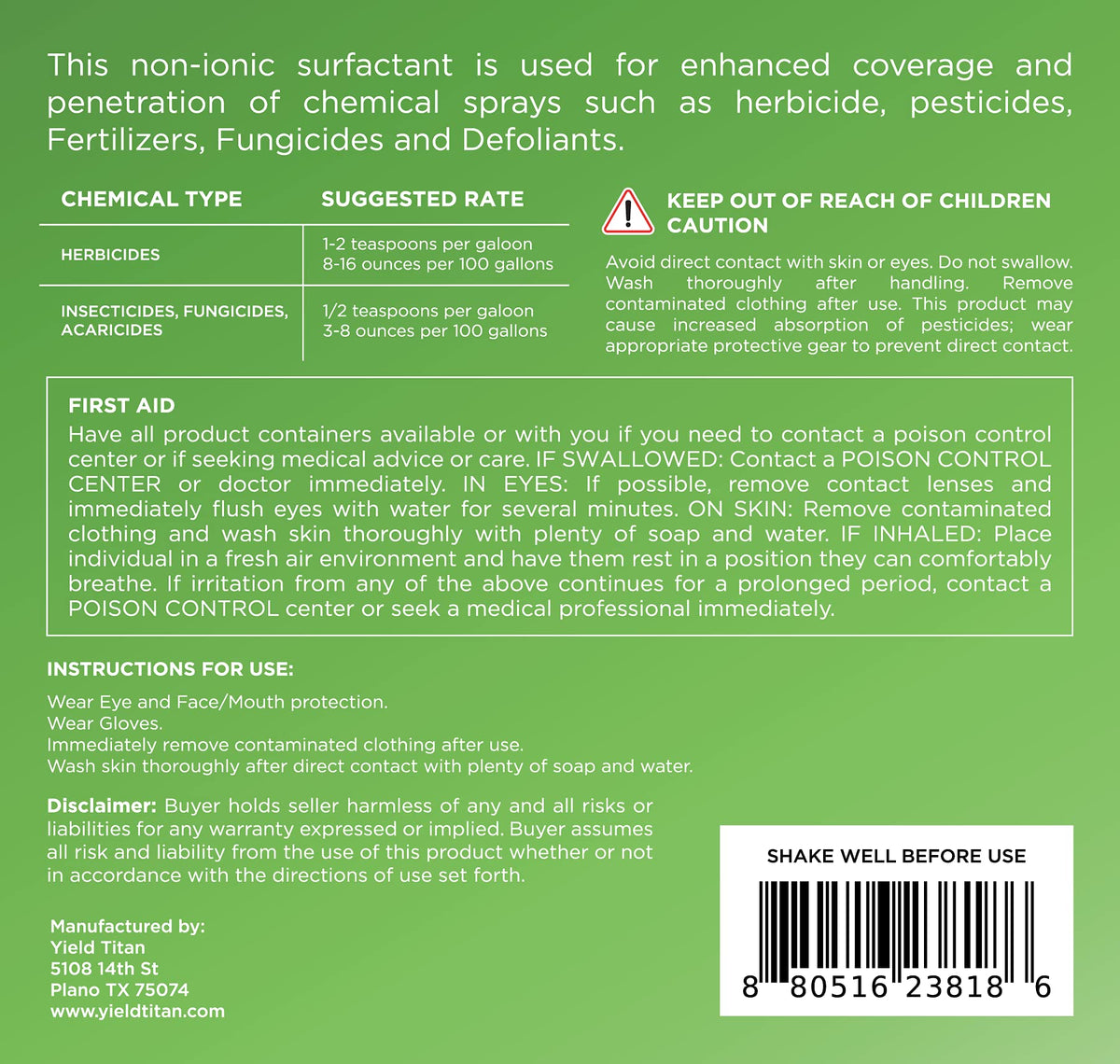 Non-Ionic 80/20 Surfactant 8 oz X925