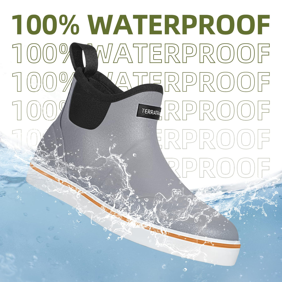 Waterproof Slip-On Ankle Deck Boots D484023