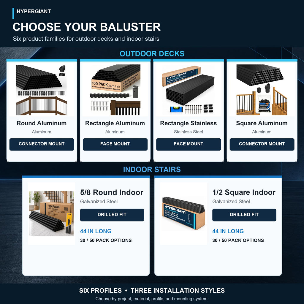 105 Pack 26" Black Aluminum Deck Balusters B2368