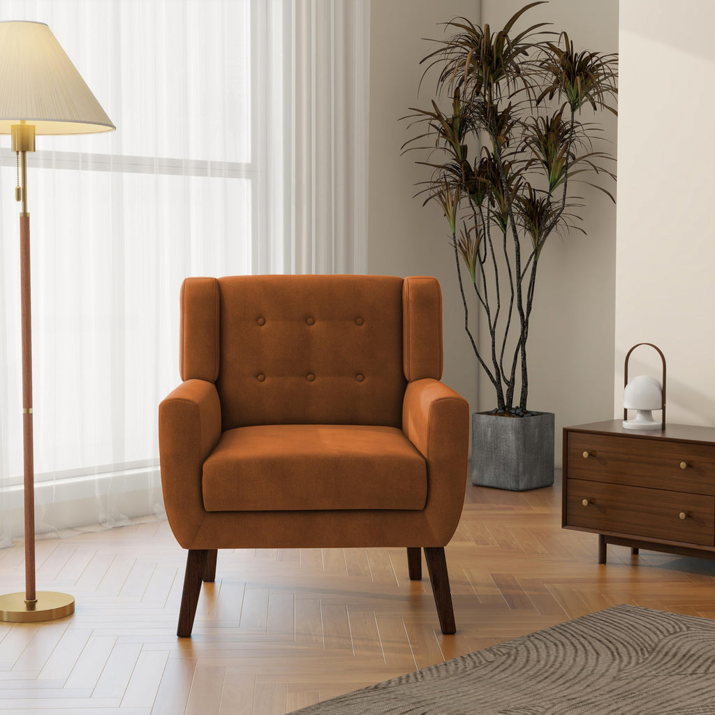 Accent Chairs Set of 2 Terracotta O643
