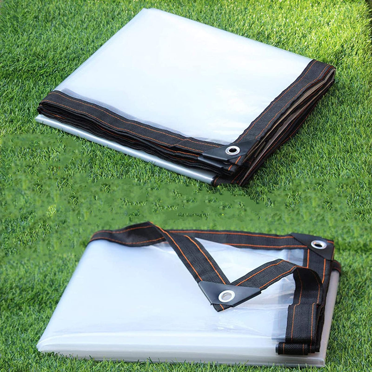 3x3ft Heavy Duty Waterproof Clear Poly Tarp with Grommets S25600