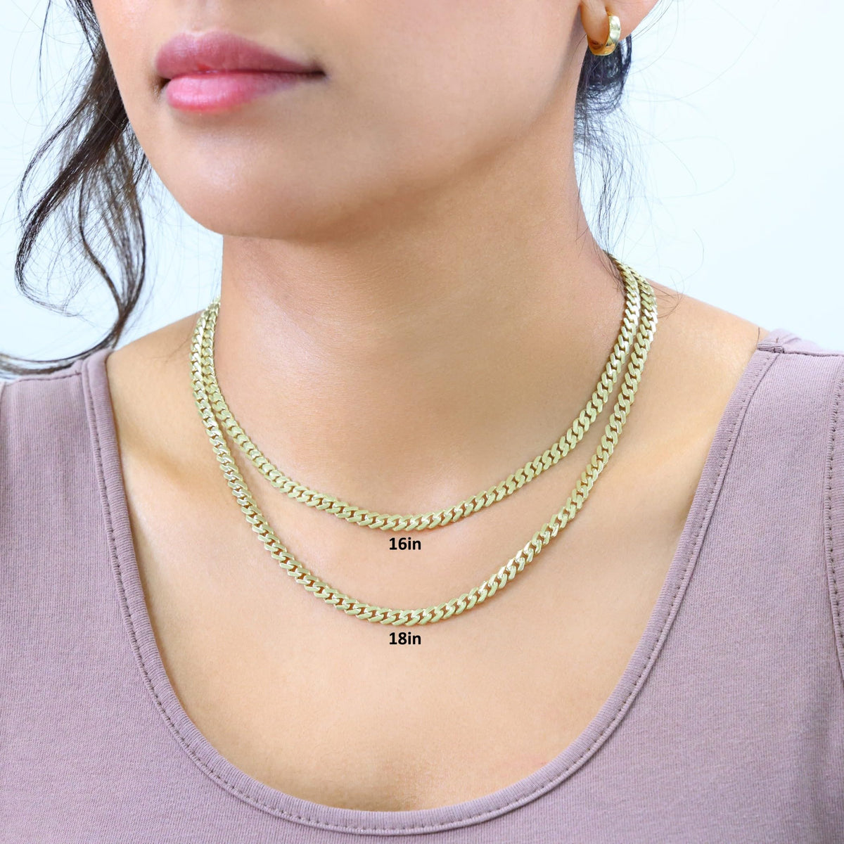 14k Yellow Gold Cuban Link Chain Necklace N49810
