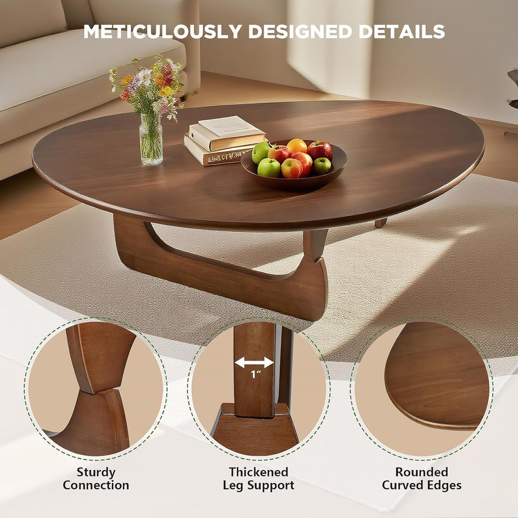 Solid Wood Oval Coffee Table 35"Lx24"Wx16"H L5841