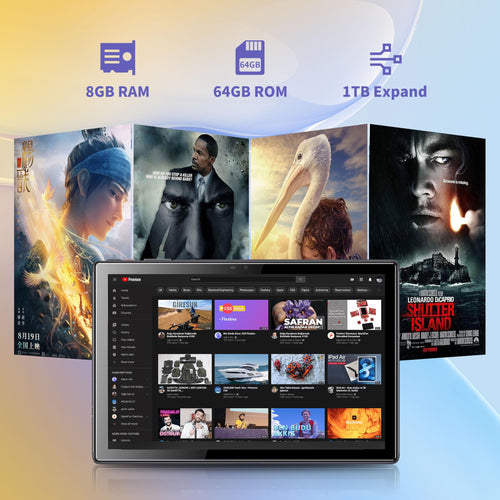 10.1 inch Android 15 Tablet 8GB RAM 64GB ROM O5587