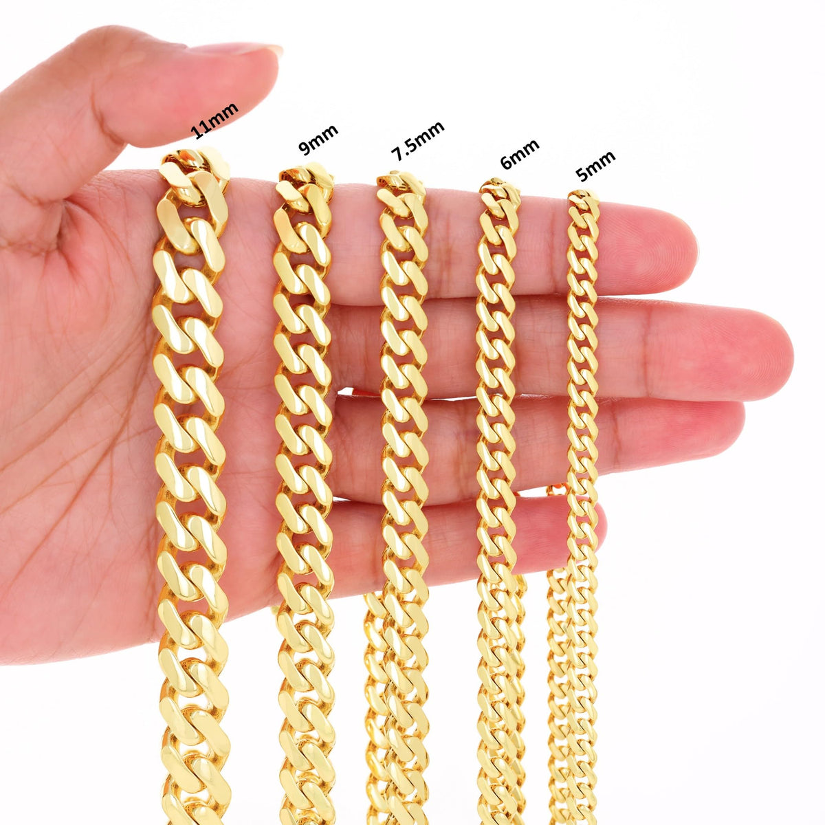 14k Yellow Gold Cuban Link Chain Necklace N49810