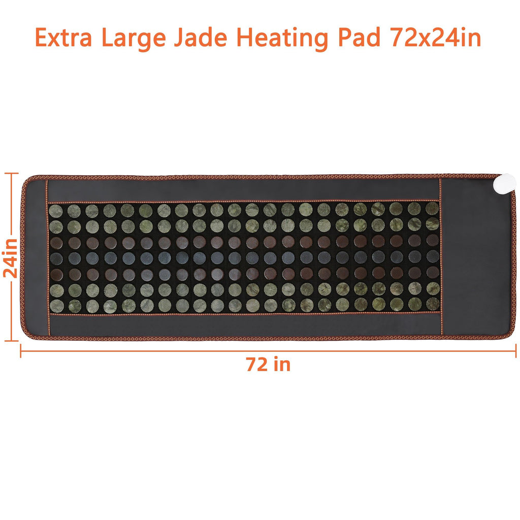 Far Infrared Jade and Tourmaline Electric Heating Pad 72" X 24" V989