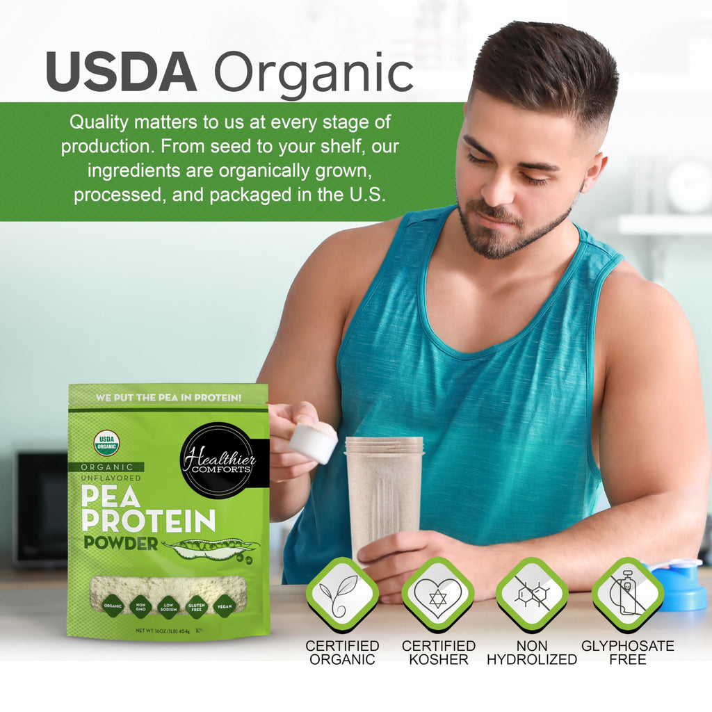Organic Unflavored Pea Protein Powder 1 lb Y87761