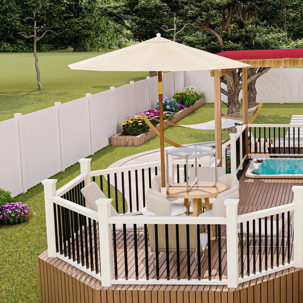105 Pack 26" Black Aluminum Deck Balusters B2368