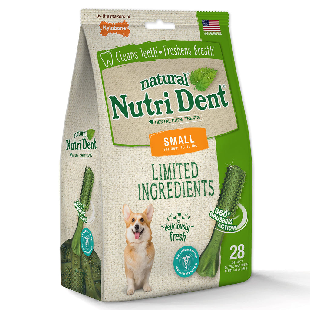 Natural Dog Dental Chews, Small 28 Count O55915